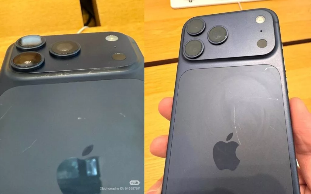 خط و خش روی بدنه آیفون 17 پرو