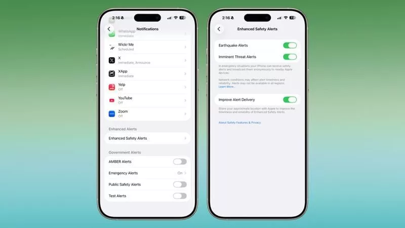 ویژگی Flash for Alerts